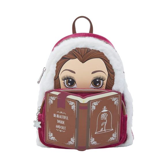 Loungefly Disney Beauty and the Beast Belle Winter Wear Storybook Mini Backpack main image 4